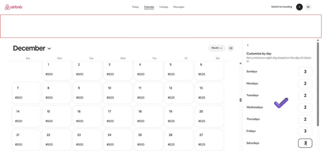 To set different minimums for certain days or weekends