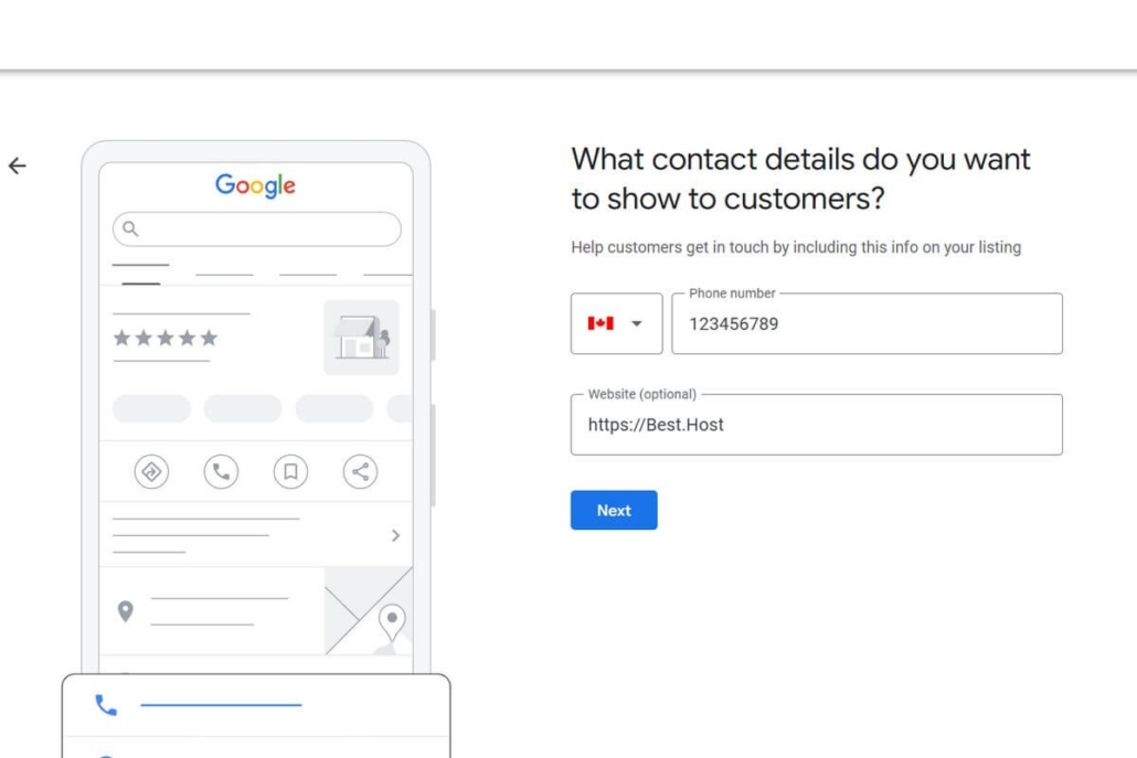Add Contact Details