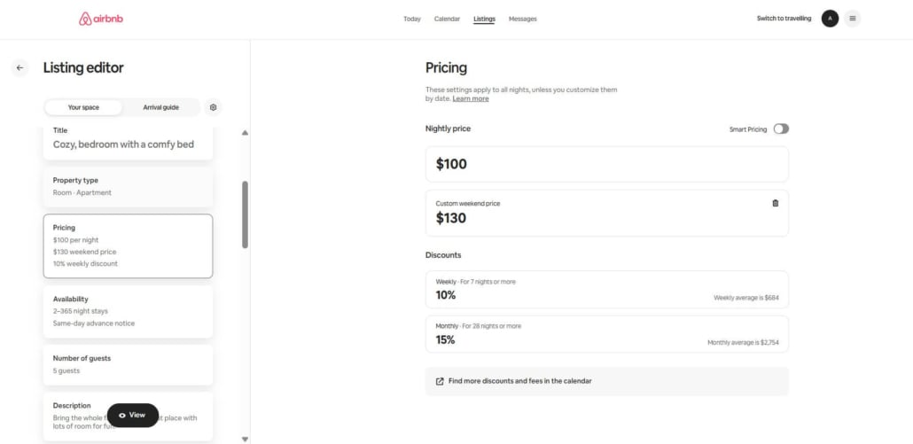 Where to Set Discounts on Airbnb - Step 1