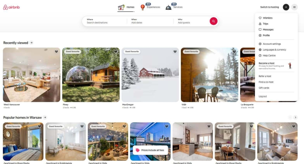 How to Change Currency on Airbnb via Desktop - Step 1